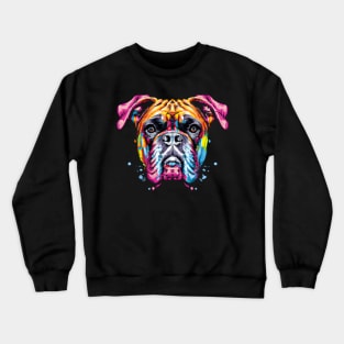 German Boxer Dog Artwork Crewneck Sweatshirt